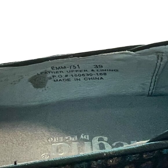 Alegria Womens Black Iridescent Slip-On Loafers  Emma Wedge Clogs Size 39 Size 9 - Picture 9 of 10